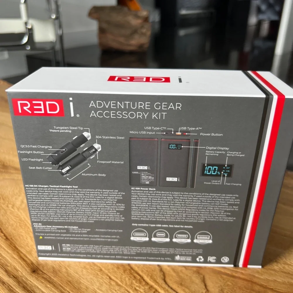 R3Di Adventure Ready Accessory Kit Power Bank and Car Charger Memory Gift Box